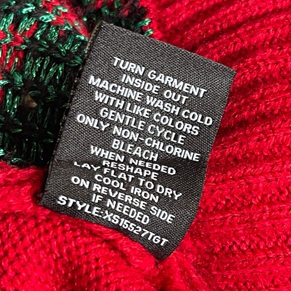 33 Degrees Jester Llama Party Animal Ugly Christmas Sweater Dress Size Medium - Picture 6 of 6